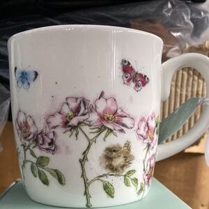 NEW Royal Worcester Wrendale Designs Mug Hannah Dale Bird Floral Boxed